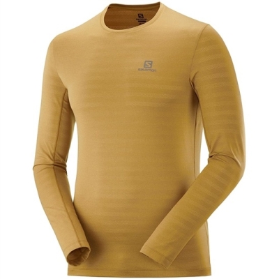 Men's Salomon XA LS M T Shirts Brown | US-GPJF048