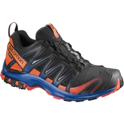 Men's Salomon XA PRO 3D GTX LTD Trail Running Shoes Black / Orange / Blue | US-GYHK281