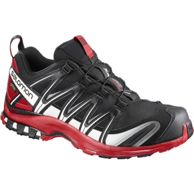 Men's Salomon XA PRO 3D GTX Trail Running Shoes Black / Red | US-WBUN974