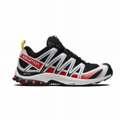 Men's Salomon XA PRO 3D RACING Trail Running Shoes Black / White | US-YOZH057