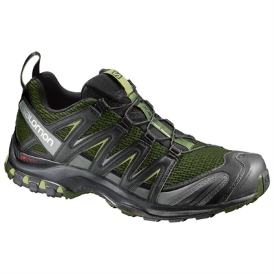 Men's Salomon XA PRO 3D Trail Running Shoes Olive / Silver | US-VYIC541