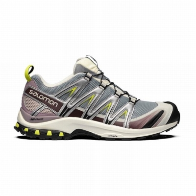 Men's Salomon XA PRO 3D Trail Running Shoes Silver / Light Green | US-WNKF469