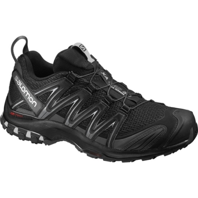 Men's Salomon XA PRO 3D WIDE Trail Running Shoes Black | US-ZDAX297