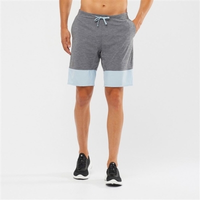 Men's Salomon XA TRAINING Shorts Grey / Blue | US-MCTJ618