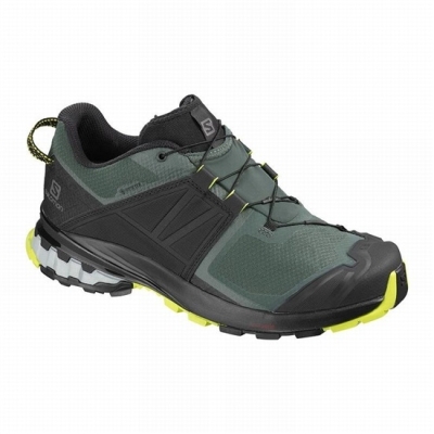 Men's Salomon XA WILD GORE-TEX Trail Running Shoes Black / Rose | US-LGUH417