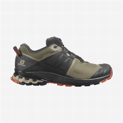 Men's Salomon XA WILD Trail Running Shoes Olive / Black | US-CLBM132