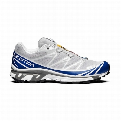 Men's Salomon XT-6 Trail Running Shoes Blue / White | US-IPEX235