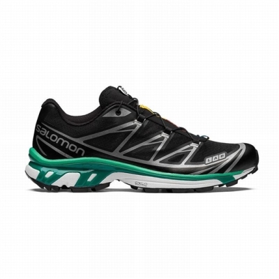 Men's Salomon XT-6 Trail Running Shoes Black / White | US-YNUM802