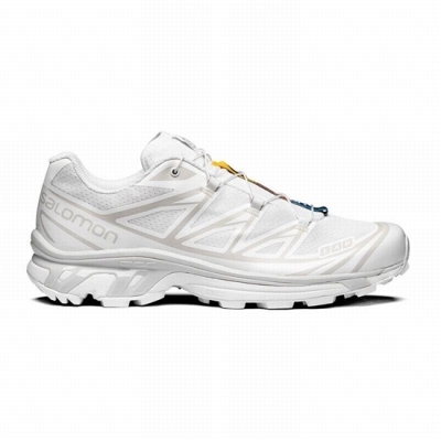 Men's Salomon XT-6 Trail Running Shoes White | US-CVKE237