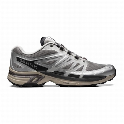 Men's Salomon XT-WINGS 2 Trail Running Shoes Silver / Grey | US-HDFS534