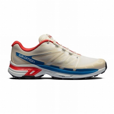 Men's Salomon XT-WINGS 2 Trail Running Shoes Beige / Red | US-ITGS708