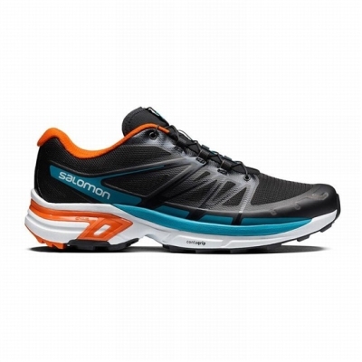 Men's Salomon XT-WINGS 2 Trail Running Shoes Black / Blue | US-QDBL473