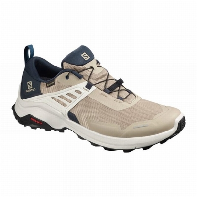 Men's Salomon X RAISE GORE-TEX Hiking Shoes Navy / Navy | US-RZJO126