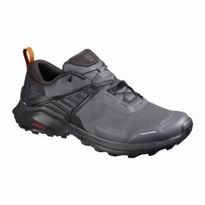 Men's Salomon X RAISE Hiking Shoes Dark Blue / Black | US-INBY654