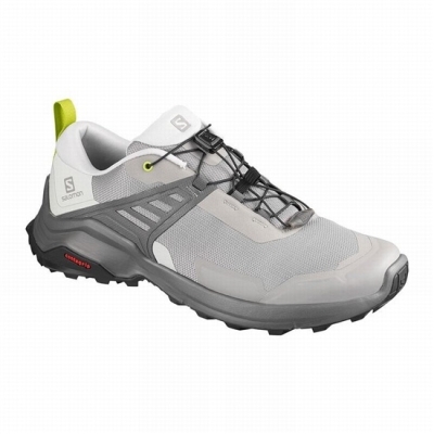 Men's Salomon X RAISE Hiking Shoes Grey / Light Green | US-IAOB548