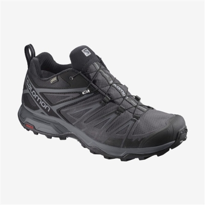 Men's Salomon X ULTRA 3 GORE-TEX Hiking Shoes Black | US-GWAX057