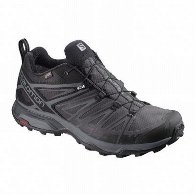 Men's Salomon X ULTRA 3 GORE-TEX Hiking Shoes Black | US-WBER280