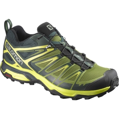 Men's Salomon X ULTRA 3 Hiking Shoes Yellow / Black | US-IWOK851