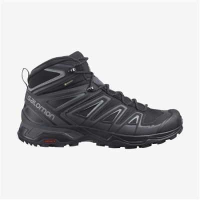 Men's Salomon X ULTRA 3 MID GORE-TEX Hiking Boots Black | US-EFSC840