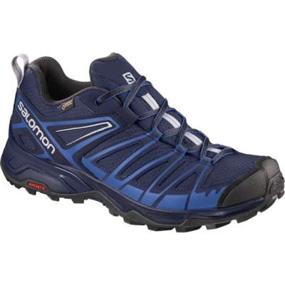 Men's Salomon X ULTRA 3 PRIME GTX Hiking Shoes Navy / Black | US-MUSC407