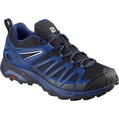 Men's Salomon X ULTRA 3 PRIME Hiking Shoes Blue / Black | US-HORU340