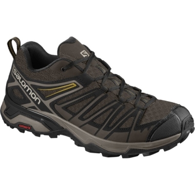 Men's Salomon X ULTRA 3 PRIME Hiking Shoes Chocolate / Black | US-SRLM190