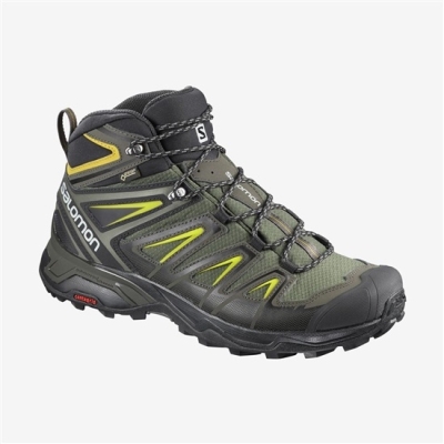 Men's Salomon X ULTRA 3 WIDE MID GORE-TEX Hiking Boots Multicolor | US-KLJS937