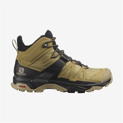 Men's Salomon X ULTRA 4 MID GORE-TEX Hiking Boots Khaki | US-FEHX431