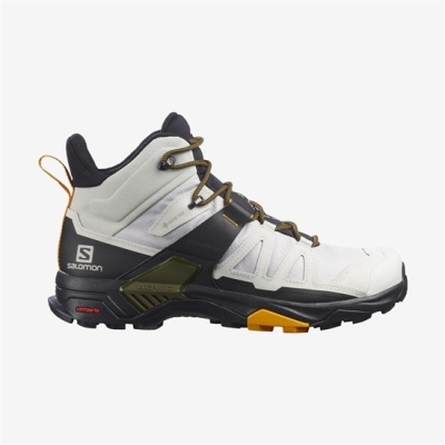 Men's Salomon X ULTRA 4 MID GORE-TEX Hiking Boots Sliver | US-HDTJ472