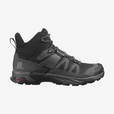 Men's Salomon X ULTRA 4 MID GORE-TEX Hiking Boots Black | US-LFEY632