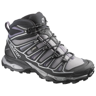 Men's Salomon X ULTRA MID 2 W SPIKES GTX Winter Boots Black | US-NTGS142