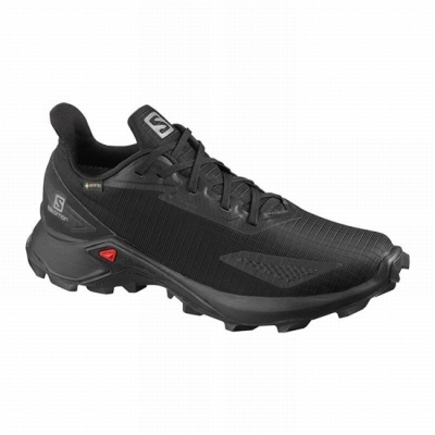 Women's Salomon ALPHACROSS BLAST GTX W Trail Running Shoes Black | US-FLZP240