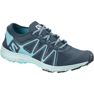 Women's Salomon CROSSAMPHIBIAN SWIFT W Water Shoes Light Turquoise / Navy | US-SXEF641