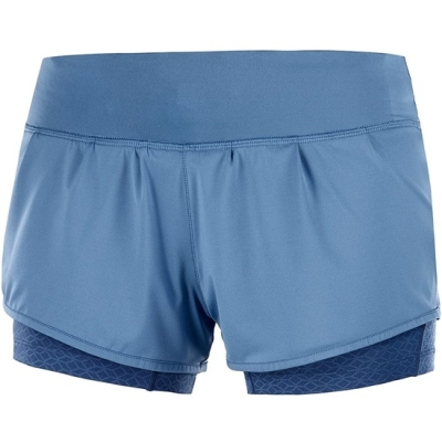 Women's Salomon ELEVATE AERO W Shorts Blue | US-RFXJ560