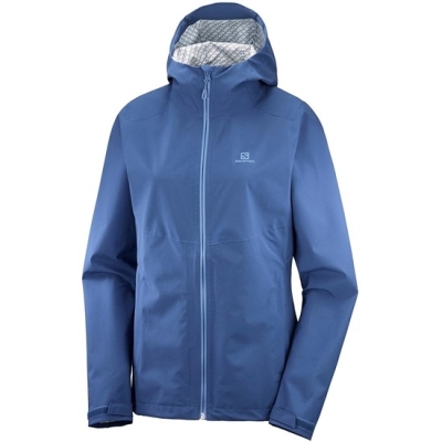 Women's Salomon LA COTE FLEX 2.5L JKT W Jackets Dark Denim | US-SBFL792