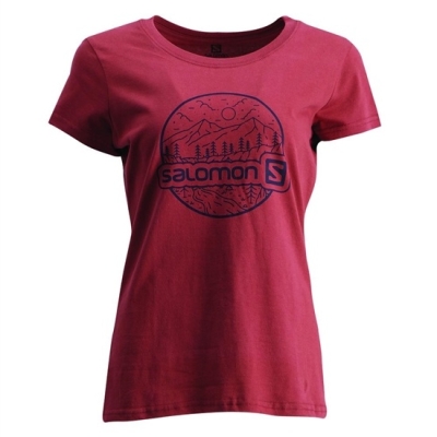 Women's Salomon MORNING DEW SS W Short Sleeve T Shirts Fuchsia | US-GBLD897