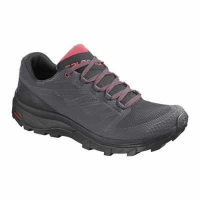 Women's Salomon OUTLINE GORE-TEX Hiking Shoes Dark Blue / Black | US-JSUM260