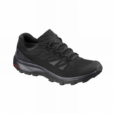 Women's Salomon OUTLINE GORE-TEX Hiking Shoes Black | US-LMZC254