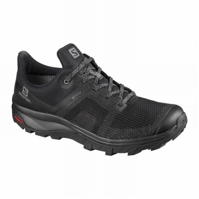 Women's Salomon OUTLINE PRISM GORE-TEX Hiking Shoes Black | US-FGZR826