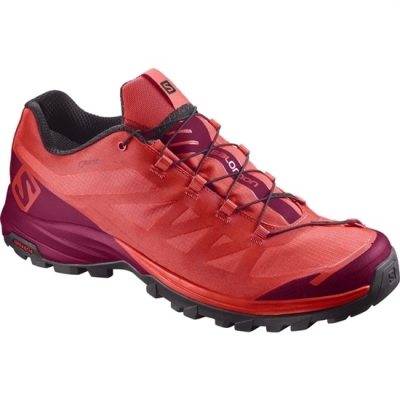 Women's Salomon OUTPATH GTX W Hiking Shoes Orange / Burgundy | US-BKCY203