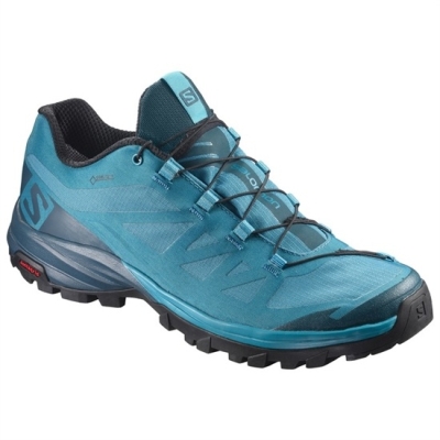 Women's Salomon OUTPATH GTX W Hiking Shoes Blue / Navy | US-JRGM312