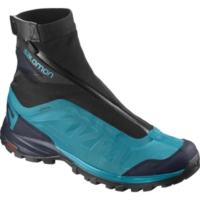 Women's Salomon OUTPATH PRO GTX W Hiking Shoes Black / Blue | US-KTBW493