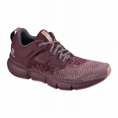 Women's Salomon PREDICT SOC W Road Running Shoes Burgundy / Dark Red | US-ASHI463