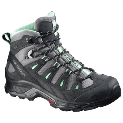 Women's Salomon QUEST PRIME GTX W Hiking Boots Black / Silver | US-QKGO901