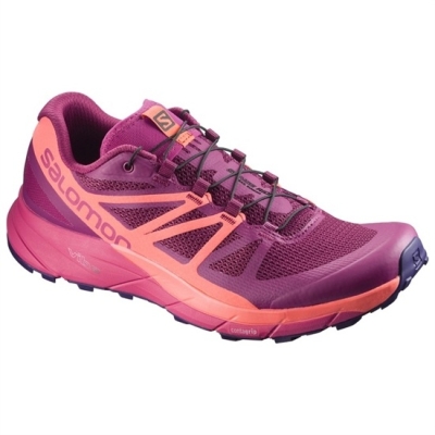 Women's Salomon SENSE RIDE W Trail Running Shoes Purple / Orange | US-GYNM916