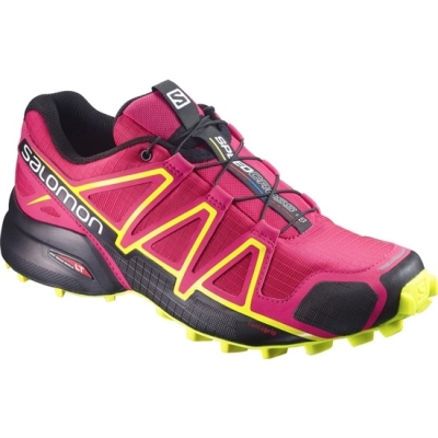 Women's Salomon SPEEDCROSS 4 W Trail Running Shoes Pink Black | US-ATSL497