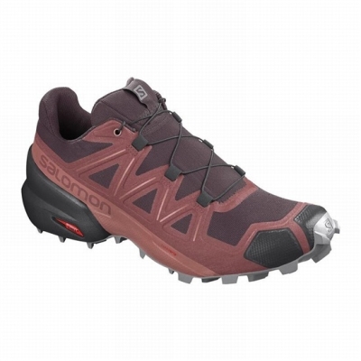 Women's Salomon SPEEDCROSS 5 Trail Running Shoes Red | US-EPHC152