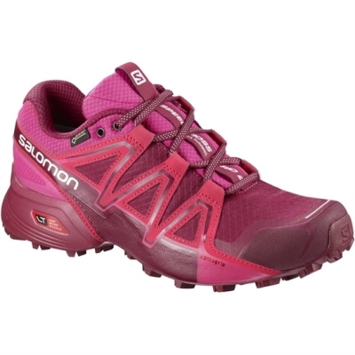 Women's Salomon SPEEDCROSS VARIO 2 GTX W Trail Running Shoes Deep Red | US-WXYK871