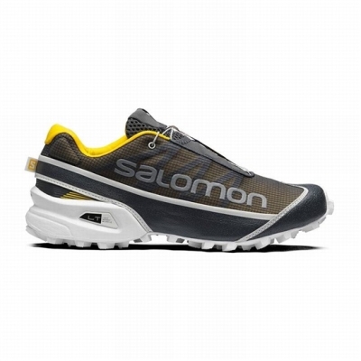 Women's Salomon STREETCROSS Trail Running Shoes Dark Blue / Yellow | US-JBZS795