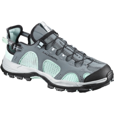 Women's Salomon TECHAMPHIBIAN 3 W Water Shoes Light Turquoise / Grey | US-CLZD738